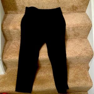Black slacks with velvet design